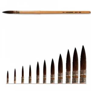 Pinceau porcelaine rond pointu en petit-gris pur, série 297 RO