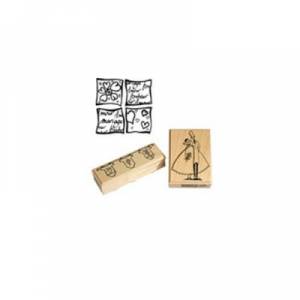 Tampon timbre carre de coeurs