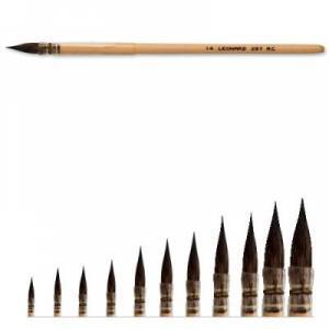 pinceau porcelaine en petit-gris pur, série 297 RC