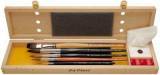 Coffret en bois de 5 pinceaux aquarelle
