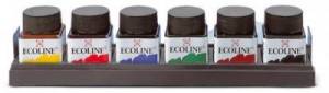 Coffret d'encres Ecoline 6 couleurs