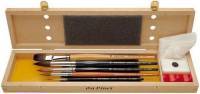 Coffret en bois de 5 pinceaux aquarelle