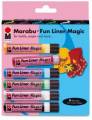 Assortiment de 6 Fun liner Magic de Marabu