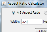 Aspect Ratio Calculator