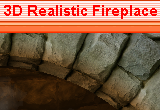 3D Realistic Fireplace Screen Saver