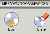 MP3 / WAV / OGG / WMA / AC3 to CD Burner