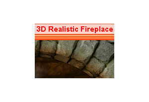 3D Realistic Fireplace Screen Saver