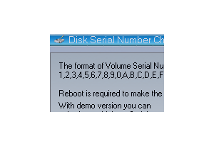 Disk Serial Number Changer