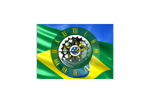 NFS Brasil Flag Clock