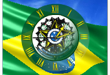 NFS Brasil Flag Clock