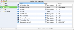Audio Unit Manager
