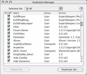 AudioUnit Manager